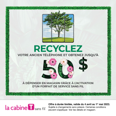 RECYCLEZ VOTRE ANCIEN TÉLÉPHONE ET OBTENEZ 50 $ icon