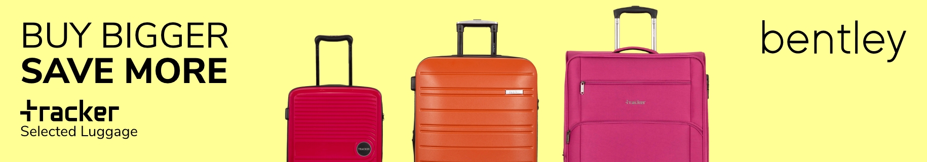 Buy Bigger, Save More Tracker Luggage icon