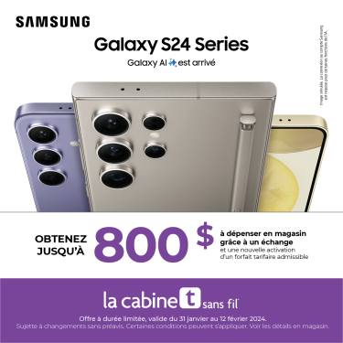 Échangez contre le Samsung Galaxy S24 et obtenez jusqu’à 800 $ * icon