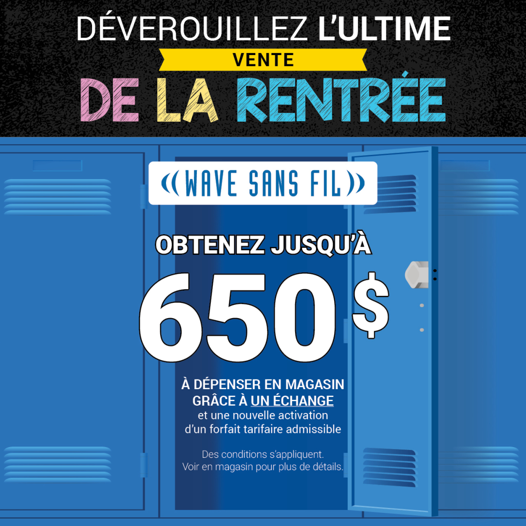 Obtenez jusqu’à 650 $ à dépenser en magasin grâce à un échange* icon