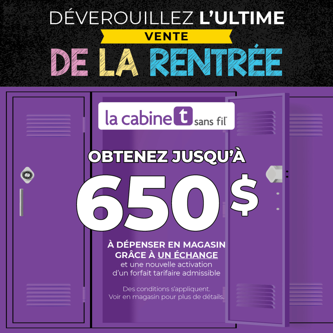 Obtenez jusqu’à 650 $ à dépenser en magasin grâce à un échange* icon