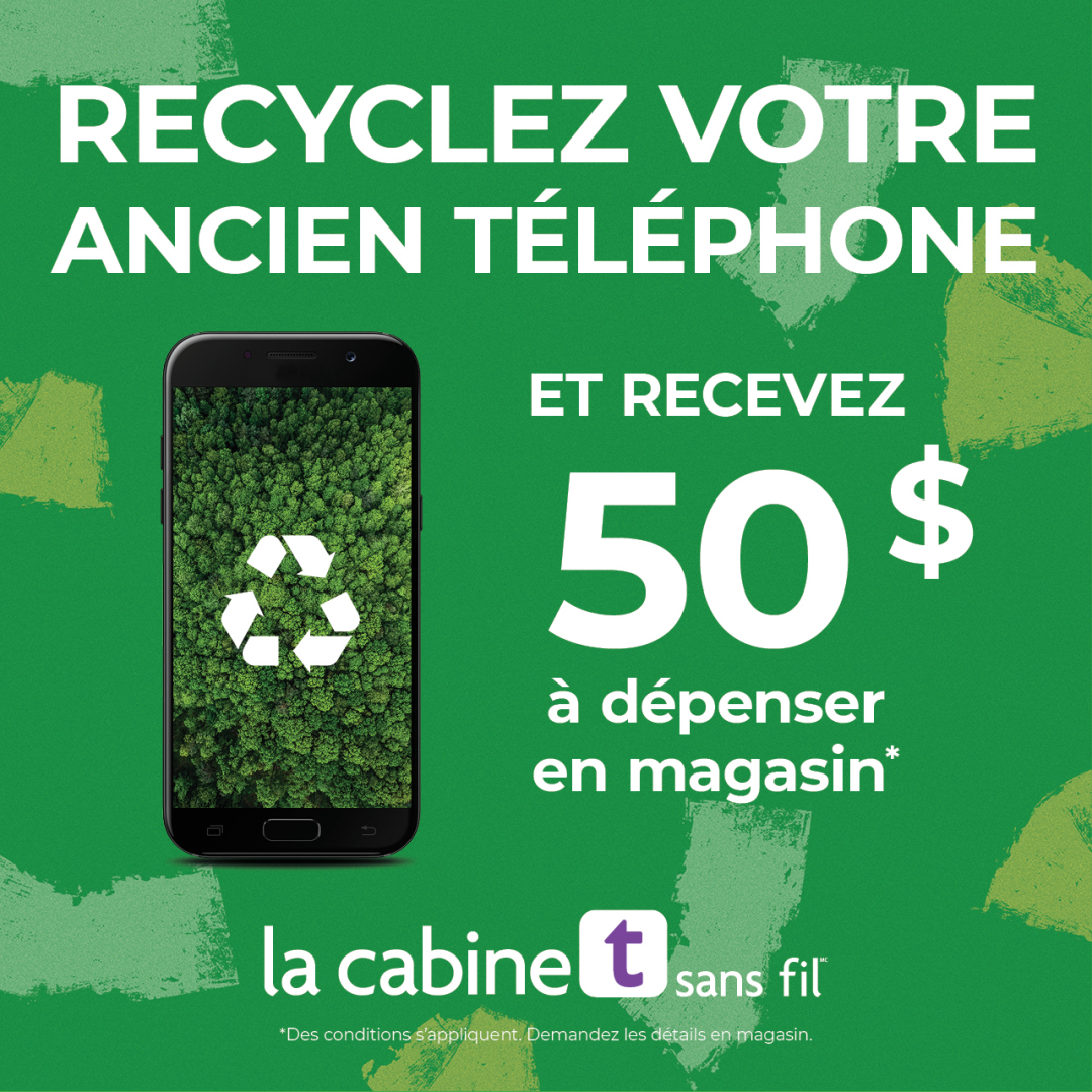 tbooth wireless – Recevez 50 $ à dépenser en magasin lorsque vous recyclez votre ancien téléphone icon