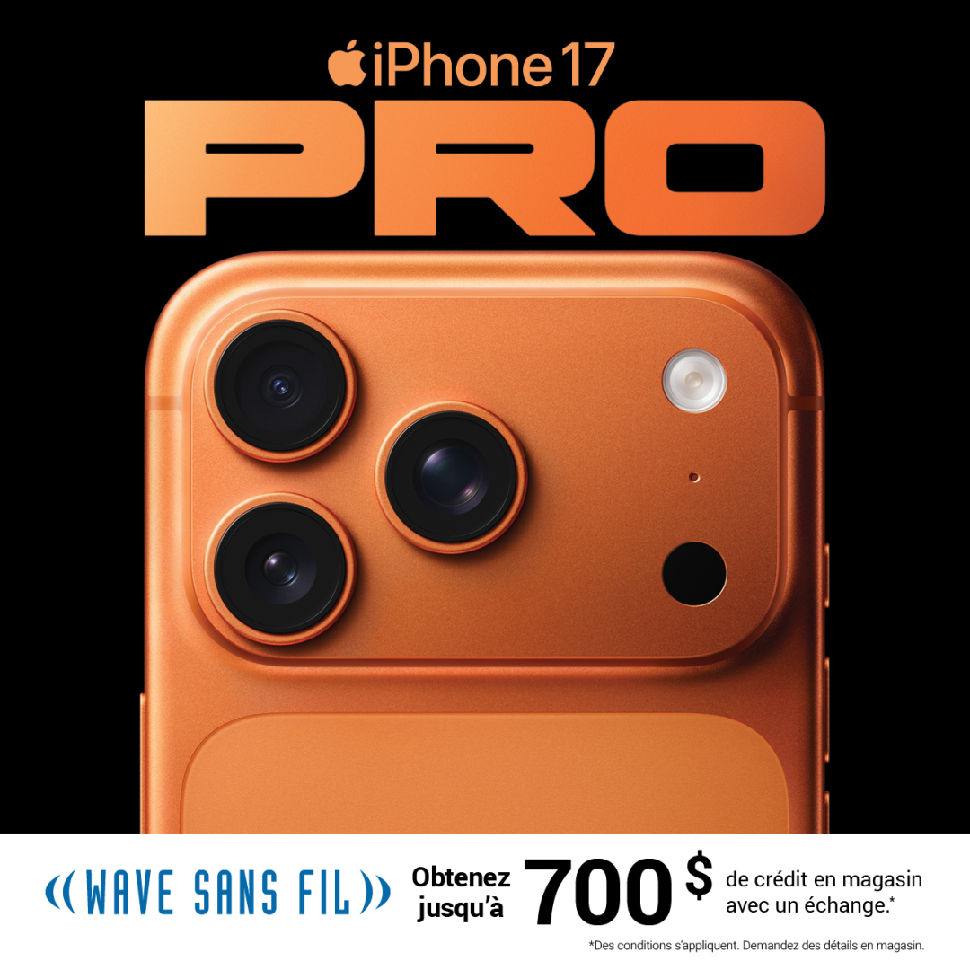 Obtenez jusqu’à 700 $ de crédit en magasin avec un échange sur un nouvel iPhone 17 ou iPhone Air icon