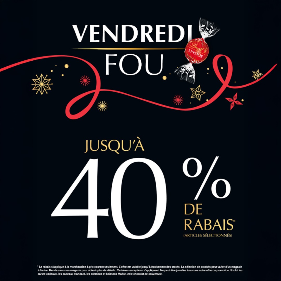 Les soldes anticipés du Black Friday chez Lindt icon